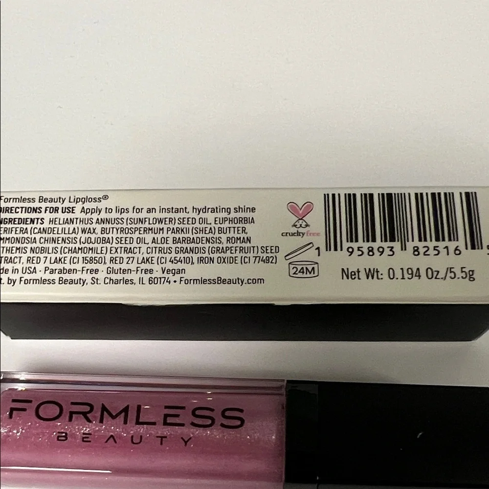 🆕Formless Beauty by Jenny McCarthy Shimmering Pink Lip Gloss in LOVE💕NIB💕